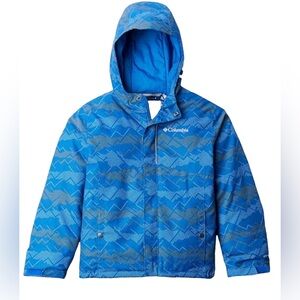 Columbia Bright Indigo Dotscape Print Omni-heat Waterproof Jacket Size 2T